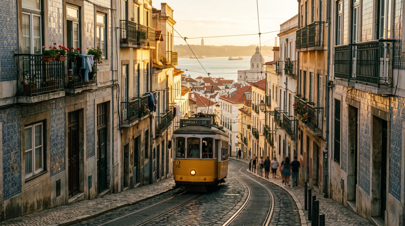 Bonde amarelo em Lisboa