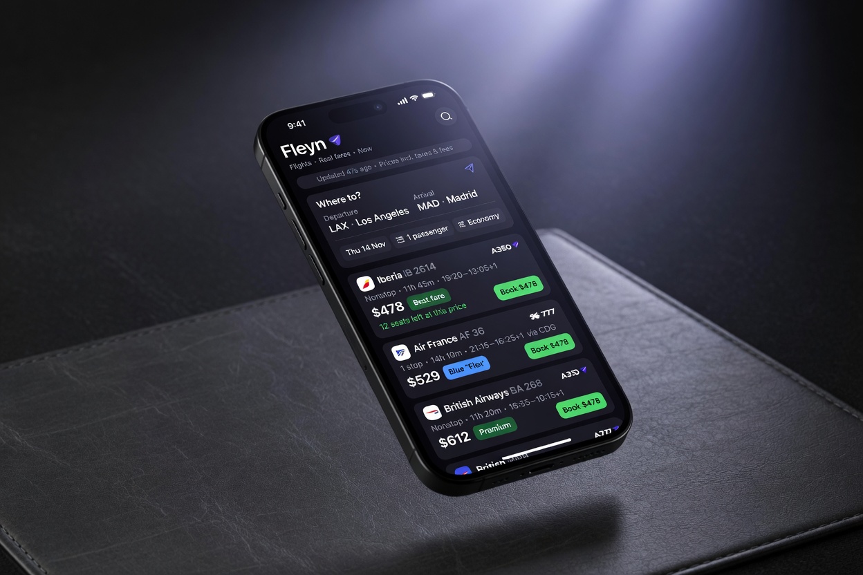 Fleyn app interface